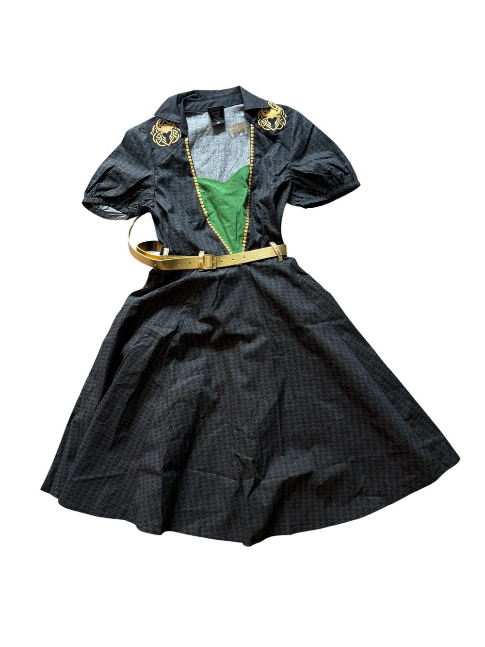 Her Universe Marvel Loki Gold Belt Retro Dress - Picture 3 of 6